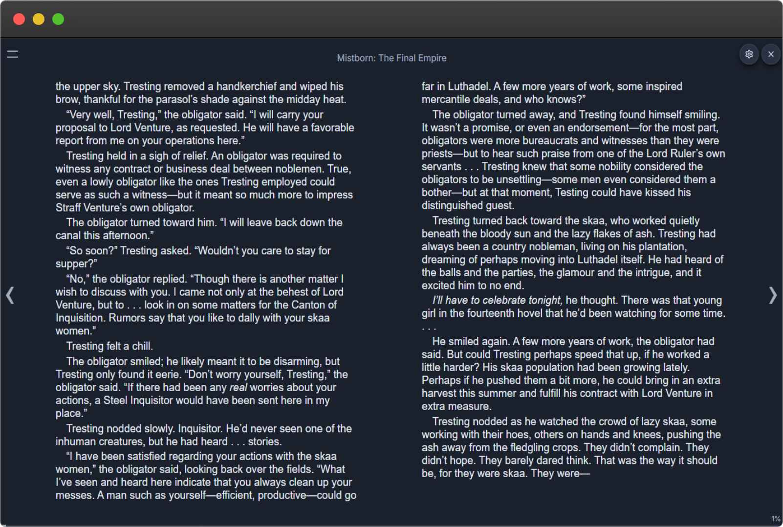 HomeBranch EPUB reader showing a book being read in the browser
